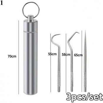 Kit de nettoyage dentaire en acier inoxydable