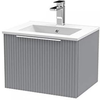 Fluted 505mm Wall Hung Single Vanity Unit