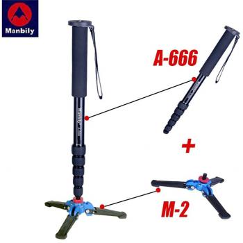 Monopode Manbily A-666 – Support Aluminium pour SLR avec Trépied