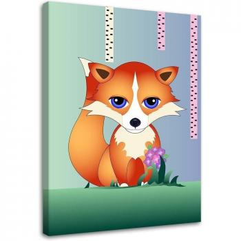Tableau Décoratif Renard de Fable 40x60 orange