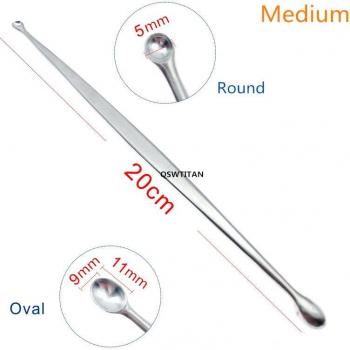 Veterinary Steel Volkman Bone Curette Double Ended Oval Round