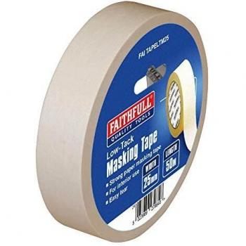 Faithfull Low Tack Masking Tape 25mm x 50m
