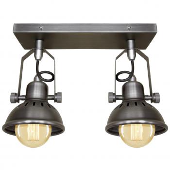 Brooklyn Style Dual Spot Light – Stainless Steel Twin Ceiling