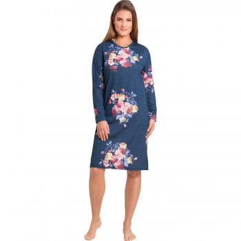 Hajo Damen Nachtshirt Jersey mit Jeansmuster, Größe 44/46