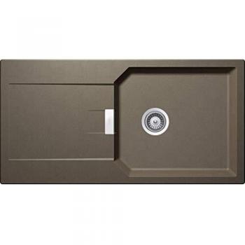 SCHOCK Alpaca 100 x51 cm Spülbecken – CRISTALITE hellbraun, Unterschrank-Breite 60 cm