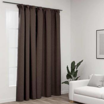 Rideau sombre lin taupe à suspendre – Torana 290 × 245 cm