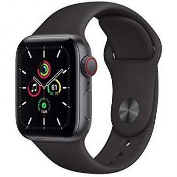 Apple Watch SE, 40 mm, GPS y Cellular, Aluminio Gris Espacial, Correa Deportiva Negra