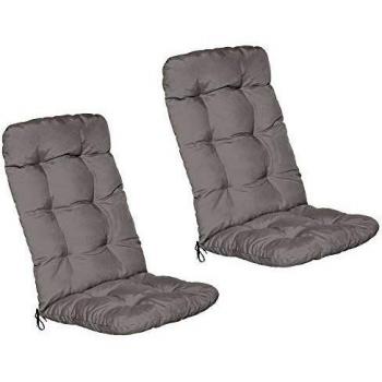 Set di Cuscini per Sedia a Sdraio Flair 120x50x8cm Grigio Chiaro