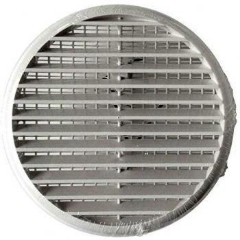 Grille aérée PVC First Plast à ressorts + moustiquaire – 270 mm, compatible tube 220‑260 mm