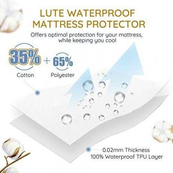 LUTE Breathable Super King Size Mattress Protector