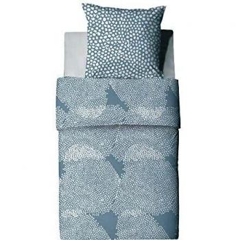Les Ateliers du Linge Parure de lit Empreinte avec Housse de Couette et taie(s) d'oreiller à carreaux