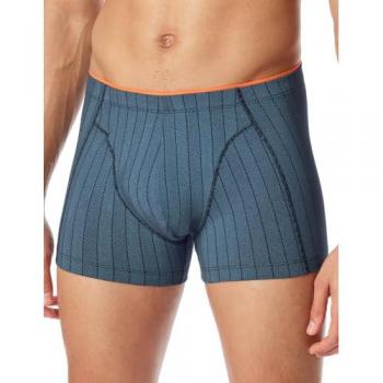 Schiesser Boxershorts Herren gestreift blaugrau