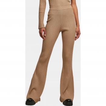 Leggings Flared a Costine per Donna Urban Classics Beige 2XL