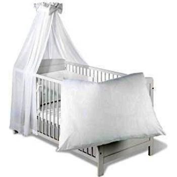 Pinolino Kinderschlaf-Set (4 Teile) – Weiß & Voile