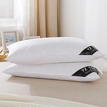 Cotton Shell Goose Feather and Down Pillows 2 Pack