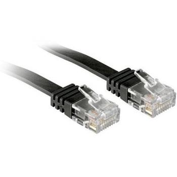 LINDY 47525 RJ45 Netzwerkkabel, Patchkabel CAT 6 U/UTP 10.00 m Schwarz mit Rastnasenschutz 1 St