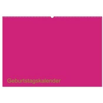 Bastel-Geburtstagskalender pink / Geburtstagskalender (Wandkalender 2024 DIN A2 quer) CALVENDO Monatskalender