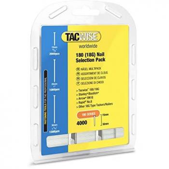 Tacwise 18G Mixed Brad Nails (15–30 mm, Galvanized) – 4000 Units (Duo 35‑181‑191)