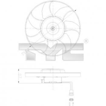 Ventilateur de moteur TYC 837-0025