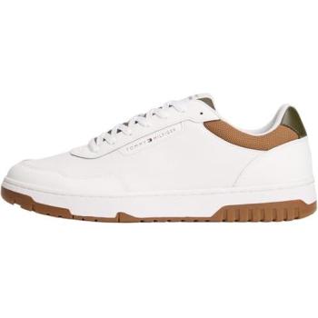 Tommy Hilfiger Herren Basketball‑Sneaker – Farbvarianten Weiß und Beige, Größe 45