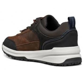Geox Zapatillas Deportivas Impermeables para Hombre, Inspiración Outdoor, Color Azul Marino, Modelo Sterratrail + Grip, Marrón Oscuro