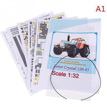 Folding 3D Crystal Tractor Papercraft for Adults