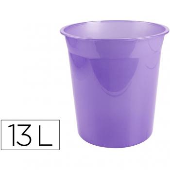 Papelera Lavanda 13L Translúcida