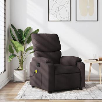 VidaXL Massagesessel aus Stoff Dunkelbraun