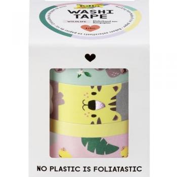 4er Set Washi-Tape Wildlife mit Hotfoil