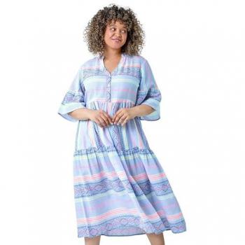 Roman Women's Curve Tiered Dress