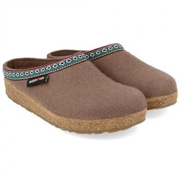 Haflinger Franzl Clog Einzelsockel – Herren Hausschuhe, Grau