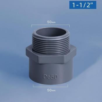 Conexión de Tubo PVC con Rosca para Tanques IBC