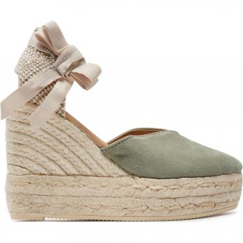 Grüne Manebi Hamptons Espadrilles: Herzformiger Absatz