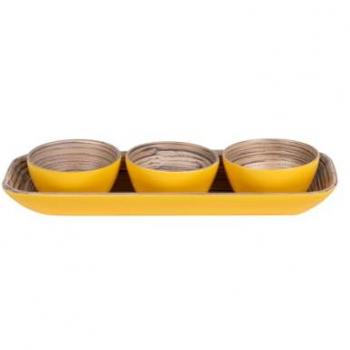 Service apéritif 4 pièces en Bambou
