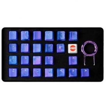 Tai‑Hao RGB Camo Keycaps – 23‑Key Purple/Blue Rubber Set