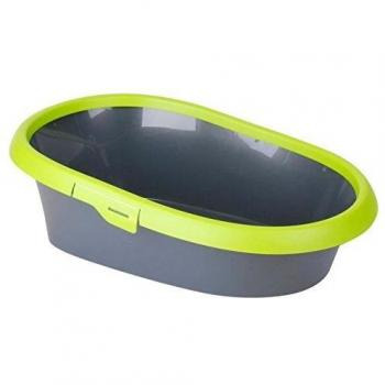 Bac à litière bleu et noir avec pelle 58x39x17 cm