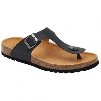 Scholl Evis 2.0 Chancla de Moda Vintage – Hombre, Negro, 42