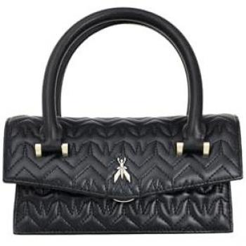 Patrizia Pepe Fly Bamby Handtasche aus gestepptem Leder, 20 cm, Schwarz