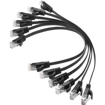 Cable Cat6 Plano 1 Pulgada 6 piezas sin Snagless