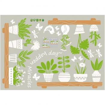 Calcomanías murales de plantas para interiores