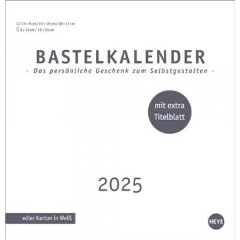 Premium-Bastelkalender weiß mittel 2025