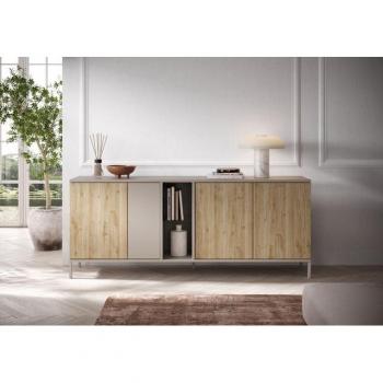 Gent Sideboard 210 cm INOSIGN – 4 Türen, 2 offene Ablagen, Push‑to‑Open Funktion