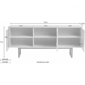 Noella Sideboard (Woodman) – FSC-zertifiziertes Eichenholz, 175 cm