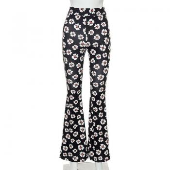 Estilo Y2K Pantalones Largos con Estampado