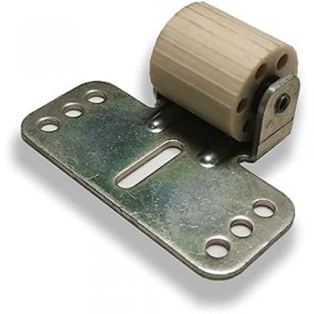 Volet roulant – Guide tablier gris à galet anti‑flexion