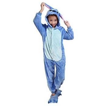Costume cosplay enfants Stitch Kigurumi bleu 95