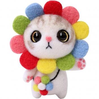 Taller de Muñeca de Gato con Aguja y Fieltro