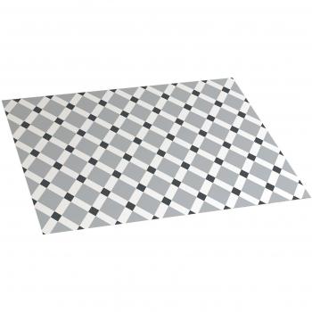 Alfombra Croma 45×75 Blancas y Grises en Vinilo