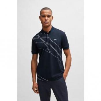Boss Polo Paddy 3 Blu Scuro con Maniche Corti M