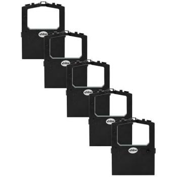 Ruban de couleur noire 5x compatible avec Memorex 1307, 1308, 1801, 1802, 1824A, 1824, 1825, 1822 – VHBW